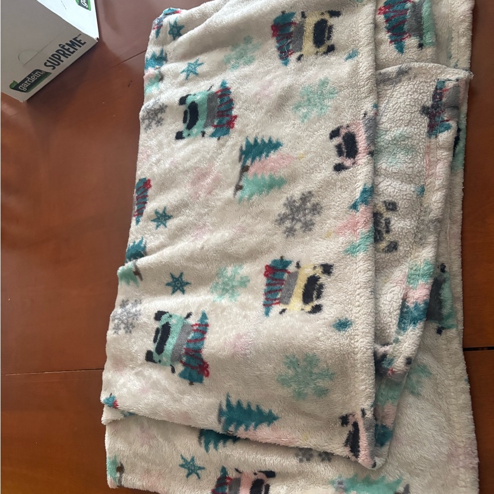 Kids Fleece Pajama Bottoms with Festive Print